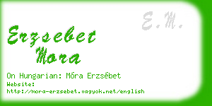 erzsebet mora business card