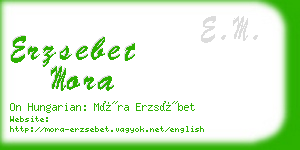 erzsebet mora business card